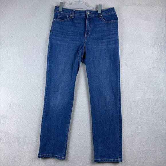 Gloria Vanderbilt Straight Leg Jeans Amanda Slim Leg 2.0 Women's Blue Size 10 - Picture 1 of 10